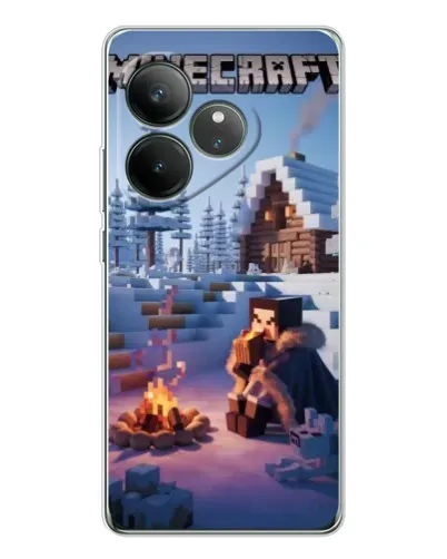 Чехол для Realme GT Neo 6 с картинкой «Зимний Minecraft» Чехол для Realme GT Neo 6 с картинкой «Зимний Minecraft»