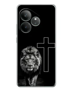 Чехол для Realme GT Neo 6 с картинкой «Лев и Крест» Чехол для Realme GT Neo 6 с картинкой «Лев и Крест»