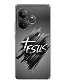 Чехол для Realme GT Neo 6 с картинкой «Надпись Jesus Graffiti»