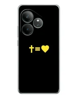 Чехол для Realme GT Neo 6 с картинкой «Сердце и Крест»