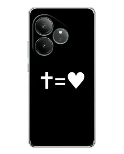 Чехол для Realme GT Neo 6 с картинкой «Крест и Сердце» Чехол для Realme GT Neo 6 с картинкой «Крест и Сердце»