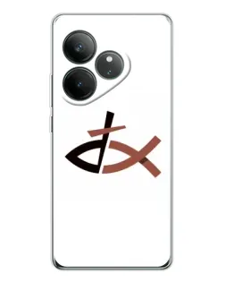 Чехол для Realme GT Neo 6 с картинкой «Рыба и крест»