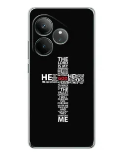 Чехол для Realme GT Neo 6 с картинкой «Текстовый крест»