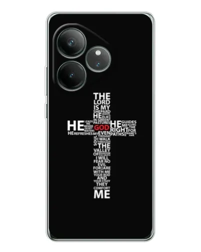 Чехол для Realme GT Neo 6 с картинкой «Текстовый крест» Чехол для Realme GT Neo 6 с картинкой «Текстовый крест»