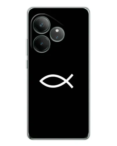 Чехол для Realme GT Neo 6 с картинкой «Символ рыбы Jesus» Чехол для Realme GT Neo 6 с картинкой «Символ рыбы Jesus»