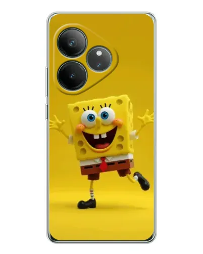 Чехол для Realme GT Neo 6 с картинкой «Позитивный Губка Боб»