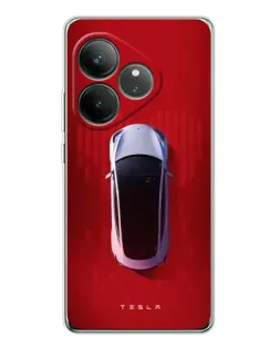 Чехол для Realme GT Neo 6 с картинкой «Tesla Top View» Чехол для Realme GT Neo 6 с картинкой «Tesla Top View»