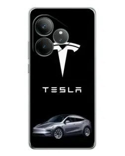 Чехол для Realme GT Neo 6 с картинкой «Tesla Model Y»