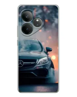 Чехол для Realme GT Neo 6 с картинкой «Mercedes — ночной город»