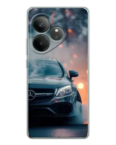 Чехол для Realme GT Neo 6 с картинкой «Mercedes — ночной город» Чехол для Realme GT Neo 6 с картинкой «Mercedes — ночной город»
