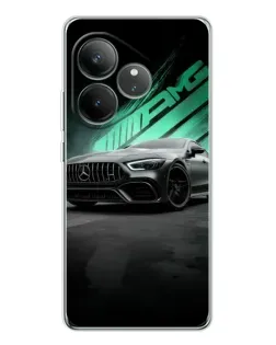 Чехол для Realme GT Neo 6 с картинкой «Темный Mercedes AMG»