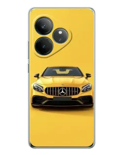 Чехол для Realme GT Neo 6 с картинкой «Желтый Mercedes GT»