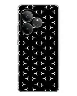 Чехол для Realme GT Neo 6 с картинкой «Mercedes паттерн звезд»