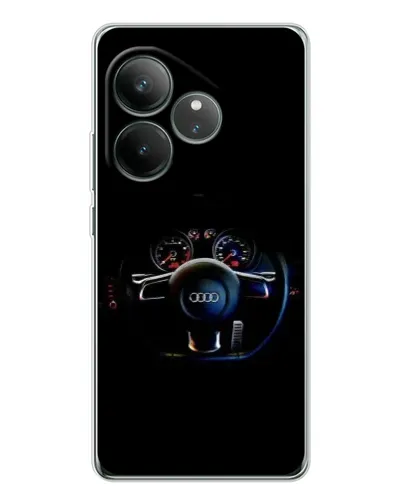 Чехол для Realme GT Neo 6 с картинкой «Салон Audi — руль»