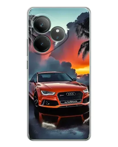 Чехол для Realme GT Neo 6 с картинкой «Audi — закат»