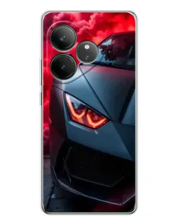 Чехол для Realme GT Neo 6 с картинкой «Lamborghini красное сияние»