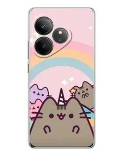 Чехол для Realme GT Neo 6 с картинкой «Единорог Pusheen» Чехол для Realme GT Neo 6 с картинкой «Единорог Pusheen»
