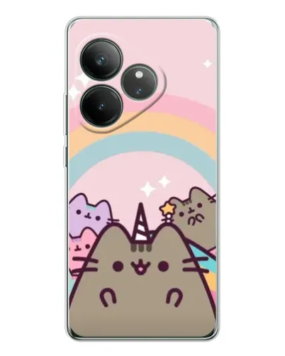 Чехол для Realme GT Neo 6 с картинкой «Единорог Pusheen» Чехол для Realme GT Neo 6 с картинкой «Единорог Pusheen»