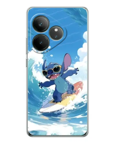 Чехол для Realme GT Neo 6 с картинкой «Стич на волне»