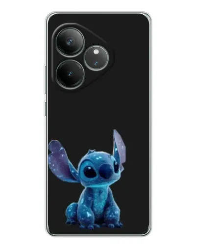 Чехол для Realme GT Neo 6 с картинкой «Стич на черном»