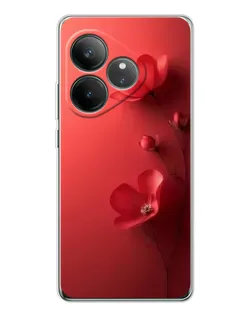 Чехол для Realme GT Neo 6 с картинкой «Маковые соцветия»