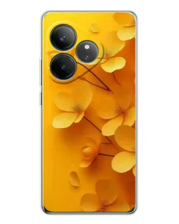 Чехол для Realme GT Neo 6 с картинкой «Золотые лепестки»