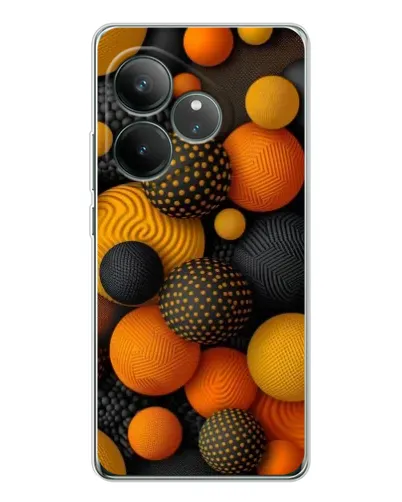 Чехол для Realme GT Neo 6 с картинкой «Объемные оранжевые сферы» Чехол для Realme GT Neo 6 с картинкой «Объемные оранжевые сферы»