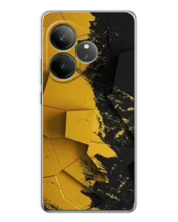Чехол для Realme GT Neo 6 с картинкой «Золотые осколки геометрии»