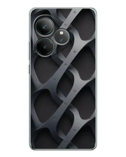 Чехол для Realme GT Neo 6 с картинкой «Объемное серое плетение» Чехол для Realme GT Neo 6 с картинкой «Объемное серое плетение»