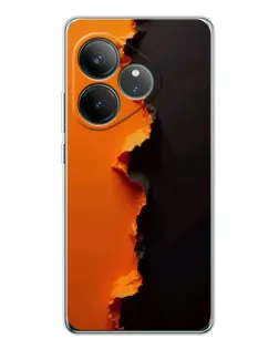 Чехол для Realme GT Neo 6 с картинкой «Оранжевый разлом»