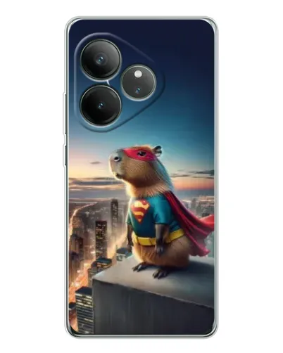 Чехол для Realme GT Neo 6 с картинкой «Капи-мен супергерой» Чехол для Realme GT Neo 6 с картинкой «Капи-мен супергерой»