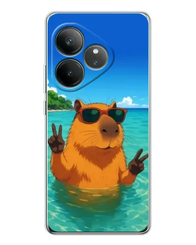 Чехол для Realme GT Neo 6 с картинкой «Морская капибара» Чехол для Realme GT Neo 6 с картинкой «Морская капибара»