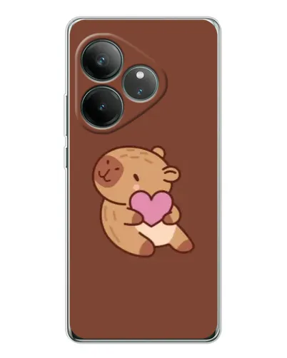 Чехол для Realme GT Neo 6 с картинкой «Капибара с сердцем» Чехол для Realme GT Neo 6 с картинкой «Капибара с сердцем»