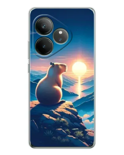 Чехол для Realme GT Neo 6 с картинкой «Закат солнца с капибарой» Чехол для Realme GT Neo 6 с картинкой «Закат солнца с капибарой»