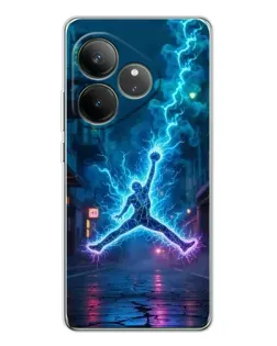 Чехол для Realme GT Neo 7 с картинкой «Jordan Gold Jumpman»