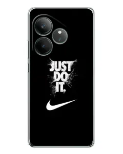 Чехол для Realme GT Neo 7 с картинкой «Текстовый принт Nike»