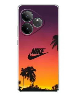 Чехол для Realme GT Neo 7 с картинкой «Nike на закате солнца»