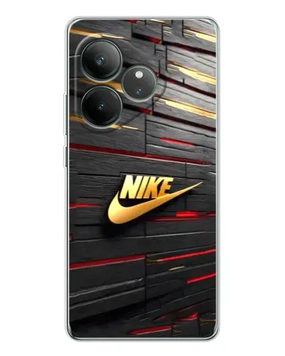 Чехол для Realme GT Neo 7 с картинкой «Золотой Nike на металле» Чехол для Realme GT Neo 7 с картинкой «Золотой Nike на металле»