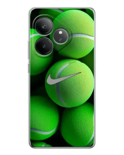 Чехол для Realme GT Neo 7 с картинкой «Теннисные мячи Найк» Чехол для Realme GT Neo 7 с картинкой «Теннисные мячи Найк»