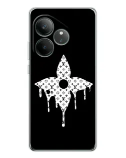 Чехол для Realme GT Neo 7 с картинкой «Цветочная монограмма»