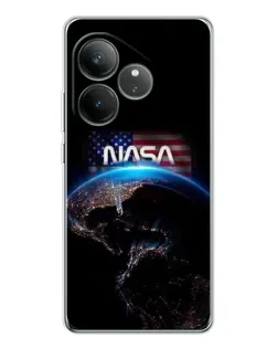 Чехол для Realme GT Neo 7 с картинкой «Земля из космоса NASA»