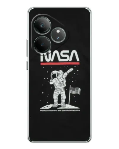Чехол для Realme GT Neo 7 с картинкой «NASA — шагаем по Луне» Чехол для Realme GT Neo 7 с картинкой «NASA — шагаем по Луне»