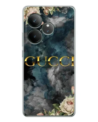 Чехол для Realme GT Neo 7 с картинкой «Абстрактные цветы Gucci» Чехол для Realme GT Neo 7 с картинкой «Абстрактные цветы Gucci»
