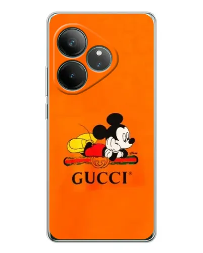 Чехол для Realme GT Neo 7 с картинкой «Микки Маус Gucci — оранж» Чехол для Realme GT Neo 7 с картинкой «Микки Маус Gucci — оранж»