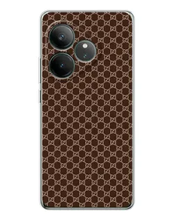 Чехол для Realme GT Neo 7 с картинкой «Gucci — шоколадная сетка»