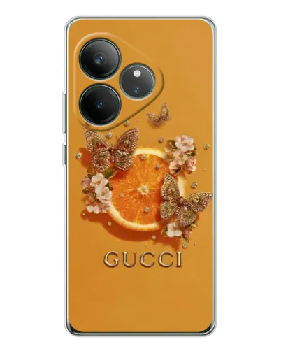Чехол для Realme GT Neo 7 с картинкой «Gucci — золотые бабочки» Чехол для Realme GT Neo 7 с картинкой «Gucci — золотые бабочки»