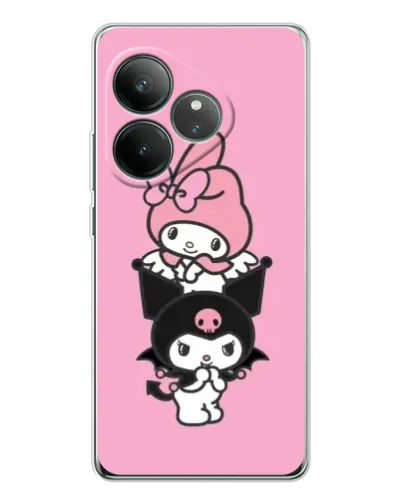 Чехол для Realme GT Neo 7 с картинкой «My Melody и Kuromi»