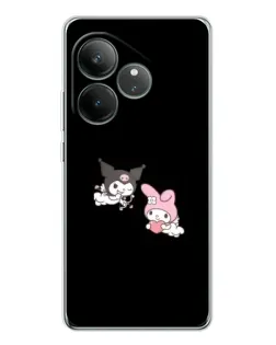 Чехол для Realme GT Neo 7 с картинкой «My Melody и Kuromi»