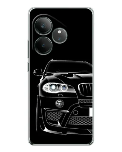 Чехол для Realme GT Neo 7 с картинкой «Темный силуэт BMW»