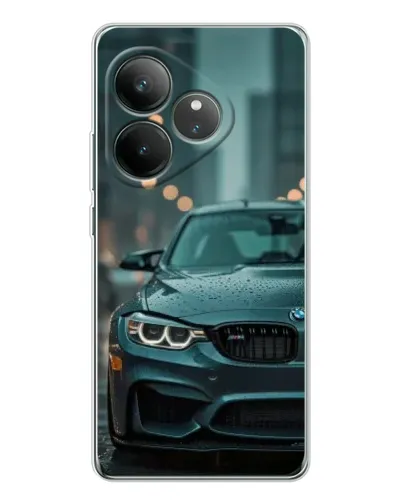 Чехол для Realme GT Neo 7 с картинкой «BMW в огнях города»